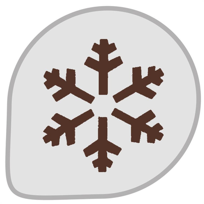 Šablóna na zdobenie dezertov, Snehová vločka  - MASK62 | MARTELLATO, PLASTIC STENCIL