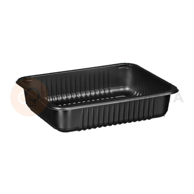 Čierny, 1 - komorový box, vhodný na zatavenie, 227x178x50 mm, 320 ks, žebrovaný | CHEFFY, Matipack W1 621RD