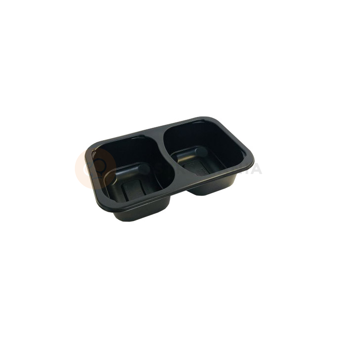 Čierny, 2 - komorový box, vhodný na zatavenie, 178x113x40 mm, 320 ks, hladký | CHEFFY, Matipack Small Catering MAP 2C 40DC