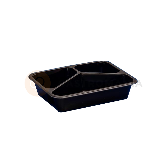 Čierny, 3 - komorový box, vhodný na zatavenie, 227x178x45 mm, 320 ks, hladký | CHEFFY, Matipack MAP 3 DC
