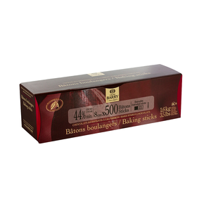 Čokoládové tyčinky na pečenie 44%, 8 cm, okolo 500 ks, 1,6 kg | CACAO BARRY, CHD-BB-508BY-357