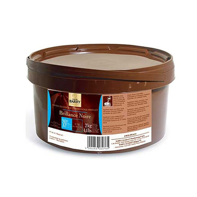 Glazúra, poleva z horkej čokolády Brilliance Noire, 2 kg balenie | CACAO BARRY, FWD-295-613