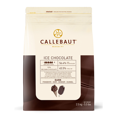 Horká čokoláda na zmrzlinu 56,4% Callets&amp;#x2122; 2,5 kg balenie | CALLEBAUT, ICE-45-DNV-552