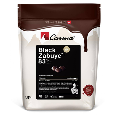 Horká čokoládová kuvertura Black Zabuye 83%, balenie 1,5 kg | CARMA, CHD-N199BLZAE6-Z71