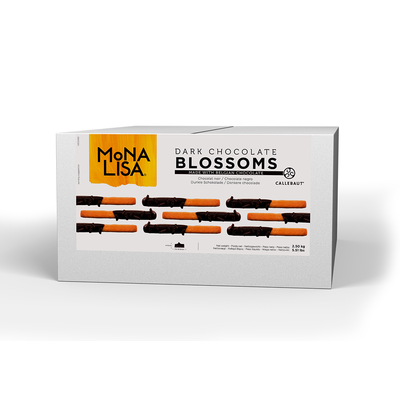 Dekoračné lístky z tmavej čokolády Blossoms, 5 - 9 mm, 4 kg | MONA LISA, CHD-BS-22301-75A