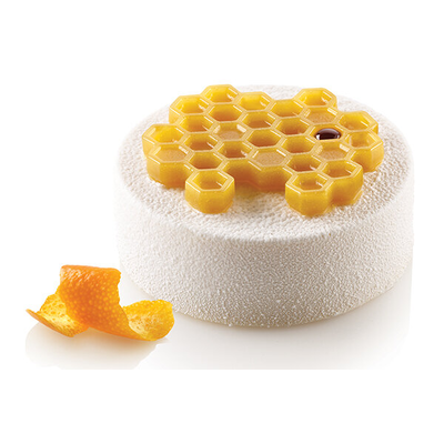 Silikónová forma na dokončenie 3D dezertov - včelí plást 6x 74x8 mm, 18 ml | SILIKOMART, Miel 18