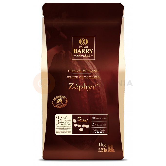 Biela čokoláda - kuvertura Zéphyr&amp;#x2122; 34%, 5 kg balenie | CACAO BARRY, CHW-N34ZEPH-E4-U72