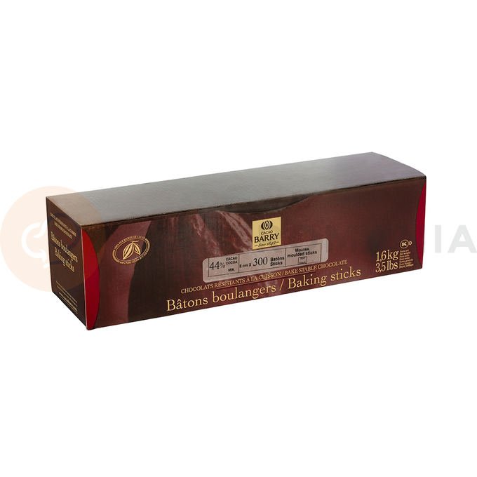 Čokoládové tyčinky na pečenie 44%, 8 cm, okolo 165 ks, 1,6 kg | CACAO BARRY, CHD-BB-168BY-357