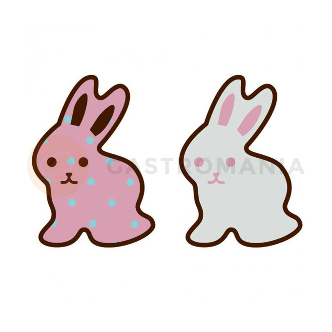 Dekorácia z čokolády - králici - 30x42 mm, 196 ks | MONA LISA, CHD-PS-21452E0-999