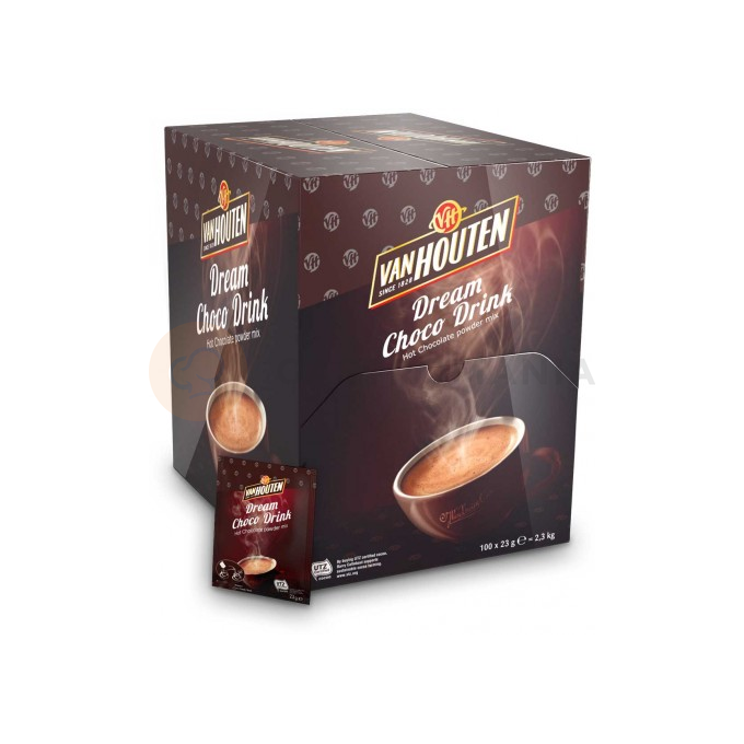 Horká čokoláda v sáčkoch 15% Dream Choco Drink VH6, 100x23 g | VAN HOUTEN, VM-72146-V85