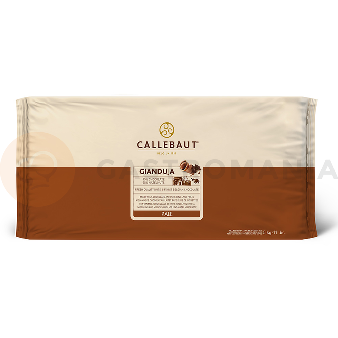Horká oriešková čokoláda Gianduja - 30% lieskových orechov, 5 kg blok | CALLEBAUT, GIA-D2-141