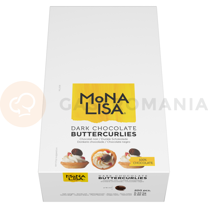 Maslové špirálky z horkej čokolády ø 16 mm - 200 ks | MONA LISA, CHD-DE-19933E0-999