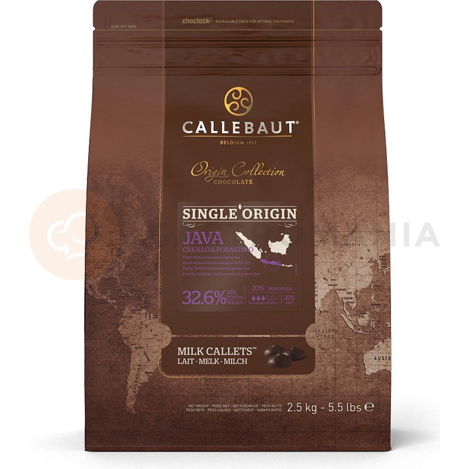 Mliečna čokoláda - kuvertura - Java 32,6% Callets&amp;#x2122; 2,5 kg balenie | CALLEBAUT, JAVA-E4-U70