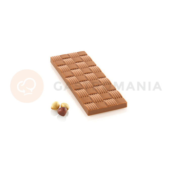 Tritanová forma na čokoládové tabuľky - krivky, 4 ks x 150x55x9 mm - Riga-T | SILIKOMART, Chocado