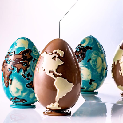 Forma na 3D čokoládové vajcia, 2 ks 125x185 mm, 20U3D08 | MARTELLATO, Globe