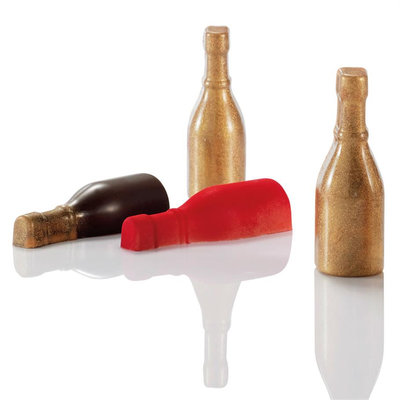 Polykarbonátová forma na 3D pralinky, fľaša - 120 g - MA3011 | MARTELLATO, Xmas Bottles