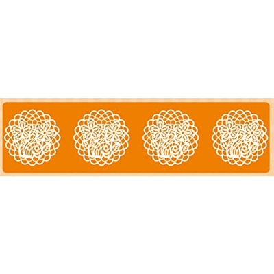 Silikónová cukrárska podložka na krajkové ozdoby - sedmokrásky, 400x300 mm, 12 dekorácií - 40-WD002 | MARTELLATO, Daisies