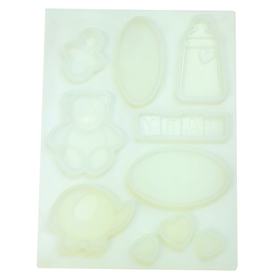 Silikónová 3D forma - ozdoby s motívom krstu, 300x400 mm, 30SMTP04 | MARTELLATO, New Born
