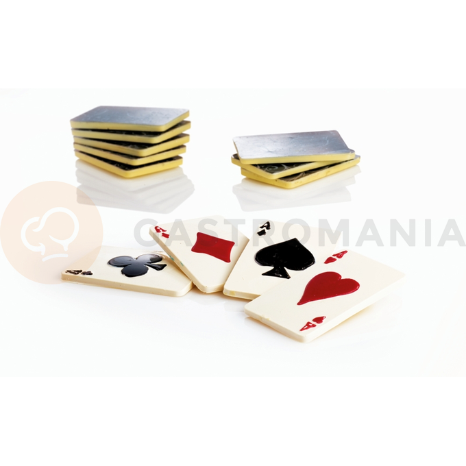Forma na pralinky - hracie karty, 16 ks x 55 g, 175x275 mm, 20PC01 | MARTELLATO, Playing Cards