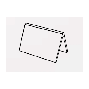 Samostatne stojaca plastová tabuľka, 85x50,5 mm, 10 ks - 10SA001B | MARTELLATO, Total White