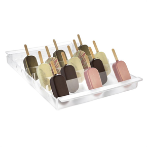 Stojan na nanuky z plexiskla - 48 miest, 370x235x39 mm - 10E006 | MARTELLATO, Stecco Moulds