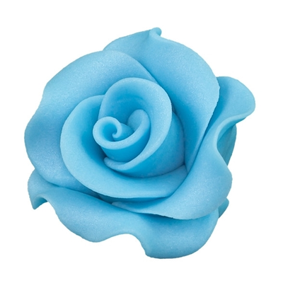 Kvet ruže &quot;L&quot; z cukru 6 cm, modrá | MAGMART, R L