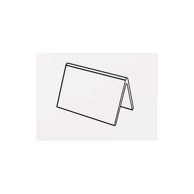 Samostatne stojaca plastová tabuľka, 85x50,5 mm, 10 ks - 10SA001B | MARTELLATO, Total White