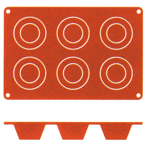 Silikonová forma na Muffiny, 6 m Ø 69x35 mm | CONTACTO, 6634/076