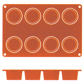 Silikonová forma na Ramekin, 8 jamiek, Ø 60x35 mm | CONTACTO, 6636/068