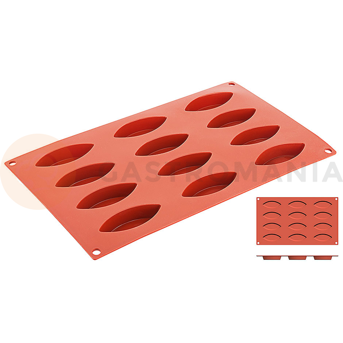 Silikonová forma na pečenie, formičky s rozmerom 72x30 mm | CONTACTO, 6649/072