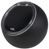 Čierna melamínová miska s priehľadným vekom, priemer 19 cm | APS, Moon