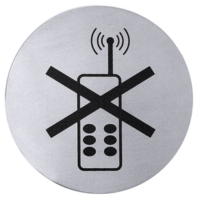 Samolepiaca tabuľka, piktogram &quot;zákaz používania mobilných telefónov&quot; 80 mm | CONTACTO, 7663/002