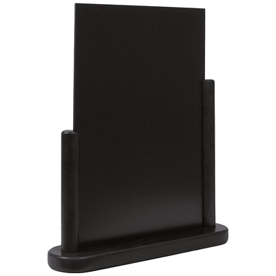 Tabuľka na menu s drevenou podložkou čiernej farby 300x210 mm | CONTACTO, 7685/305