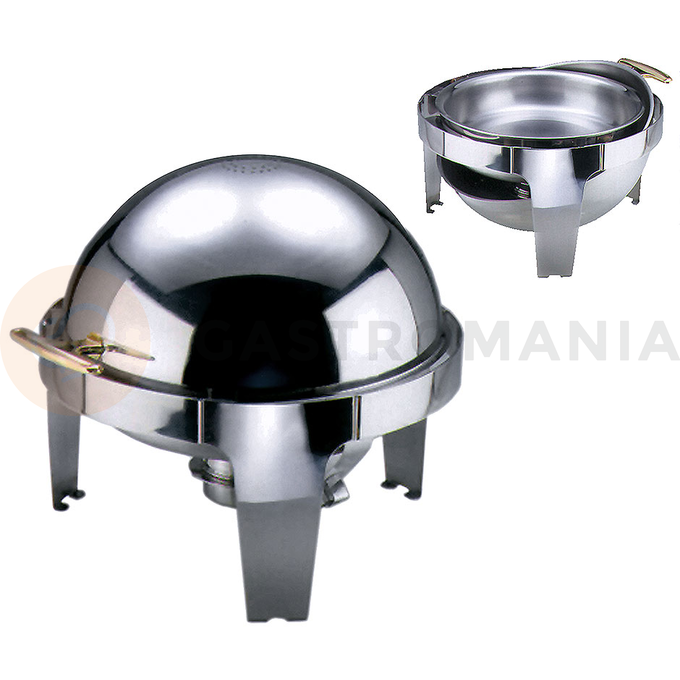 Chafing okrúhly roll-top s priemerom 470 mm na palivo s prídavným výhrevným telesom | CONTACTO, 7074/742