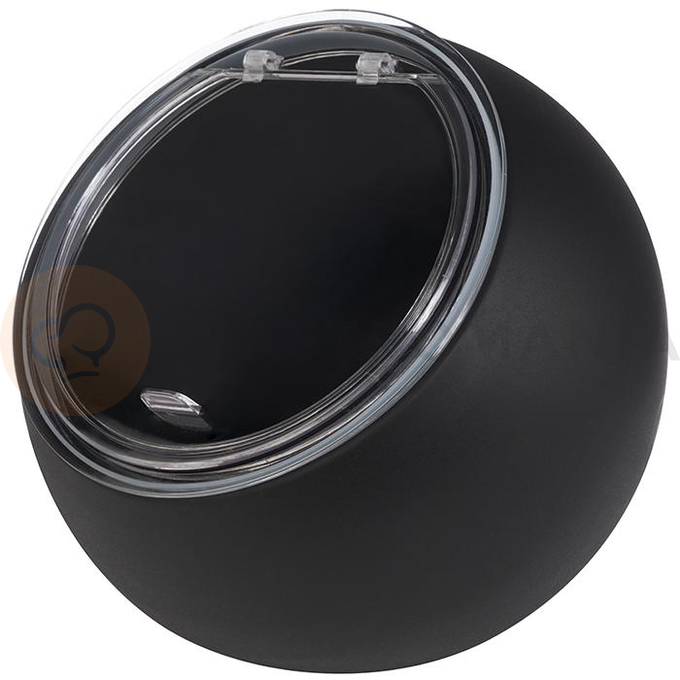 Čierna melamínová miska s priehľadným vekom, priemer 19 cm | APS, Moon