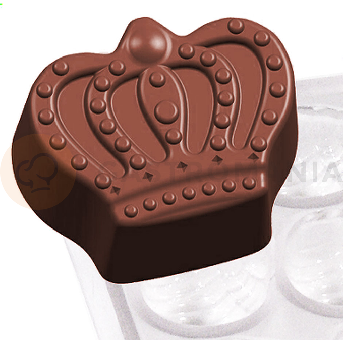 Polykarbonátová podložka na čokoládu, koruna | CONTACTO, 6751/018