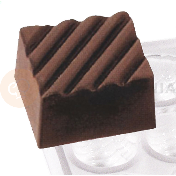 Polykarbonátová podložka na čokoládu, obdĺžnik so zárezmi | CONTACTO, 6751/011