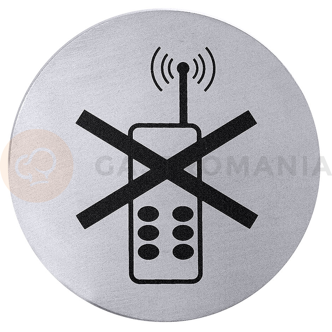 Samolepiaca tabuľka, piktogram &quot;zákaz používania mobilných telefónov&quot; 80 mm | CONTACTO, 7663/002