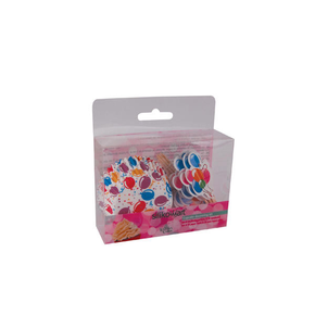 Komplet 24 košíčkov na pečenie muffinov a topperov s balónmi  | SILIKOMART, Balloons