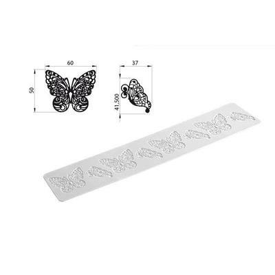 Silikónová podložka na čipky, motýľ 80x400x1 mm | SILIKOMART, TRD02 Butterfly