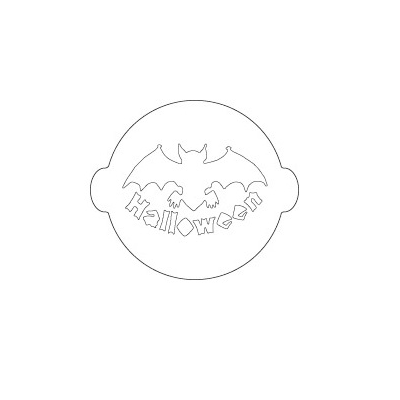 Plastová šablóna na zdobenie, netopier halloween - ACC040 | SILIKOMART, 70.021.99.0060