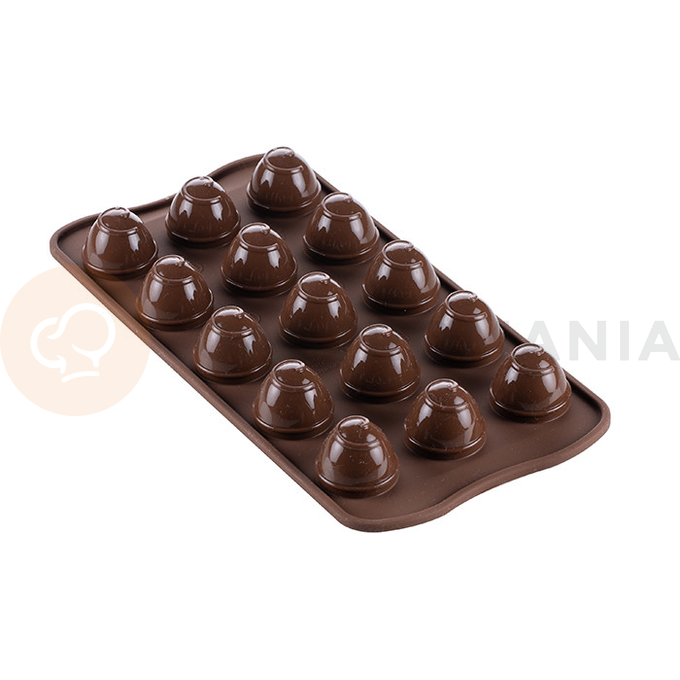 Forma na pralinky a čokoládky - 15x 9 ml - SCG52 Choco Spiral | SILIKOMART, EasyChoc 3D Choco