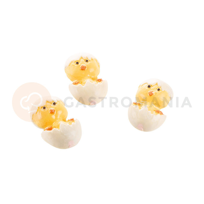 Forma na pralinky a čokoládky - kuriatko v škrupinke na špajdli, 4x 35x55x16 mm - 902226 Easter chick | SILIKOMART, EasyChoc