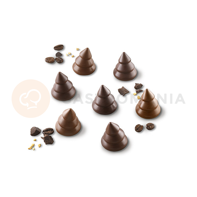Forma na pralinky a čokoládky - stromčeky, 15x 8 ml - SCG54 Choco Tree | SILIKOMART, EasyChoc 3D Choco