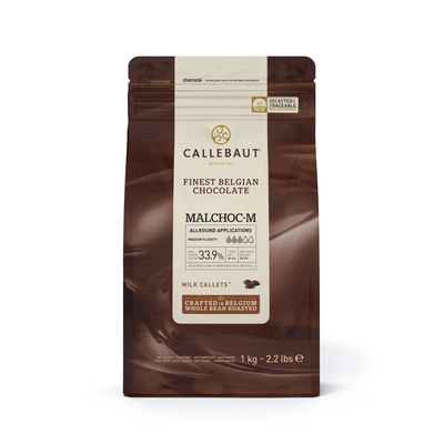 Mliečna čokoláda bez cukru 33,9%, 1 kg balenie | CALLEBAUT, CSM-Q34MAL-EX-U68 MALCHOC-M